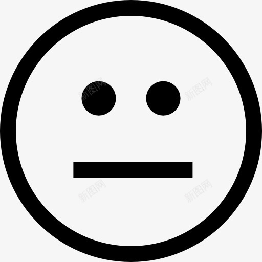 严肃的表情的脸图标png_新图网 https://ixintu.com 嘴 圆形的UI 接口 直 脸 表情 表情严肃