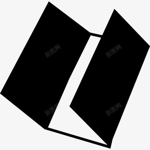 打开贺卡黑色和白色的变种图标png免抠素材_新图网 https://ixintu.com 卡 卡变种 打开卡 黑与白