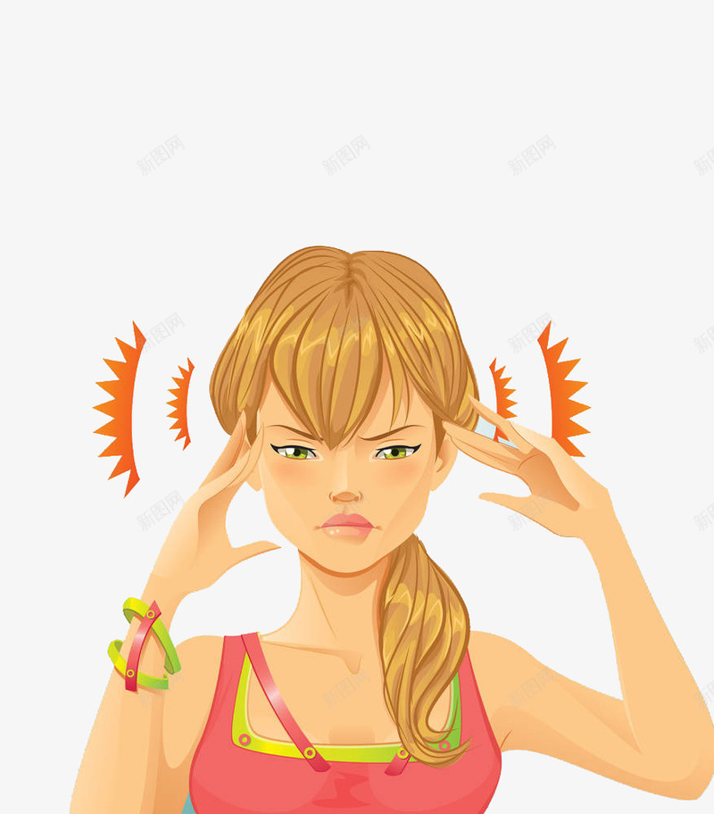 头疼皱眉咬牙痛苦的表情png免抠素材_新图网 https://ixintu.com 不舒服 头疼 痛苦 痛苦的表情 皱眉