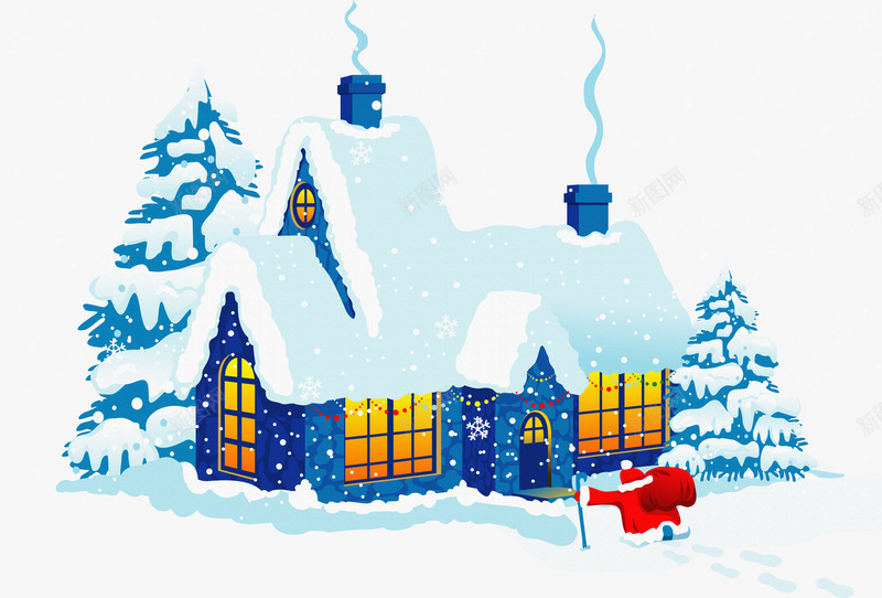 雪屋png免抠素材_新图网 https://ixintu.com png 冬季 大雪 屋子 树木 积雪 雪屋
