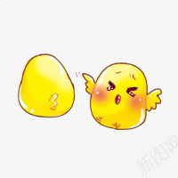 手绘可爱黄色小鸟表情png免抠素材_新图网 https://ixintu.com 可爱 小鸟 表情 黄色