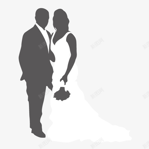 新婚人物扔捧花png免抠素材_新图网 https://ixintu.com 新婚人物 矢量抽象人物 结婚
