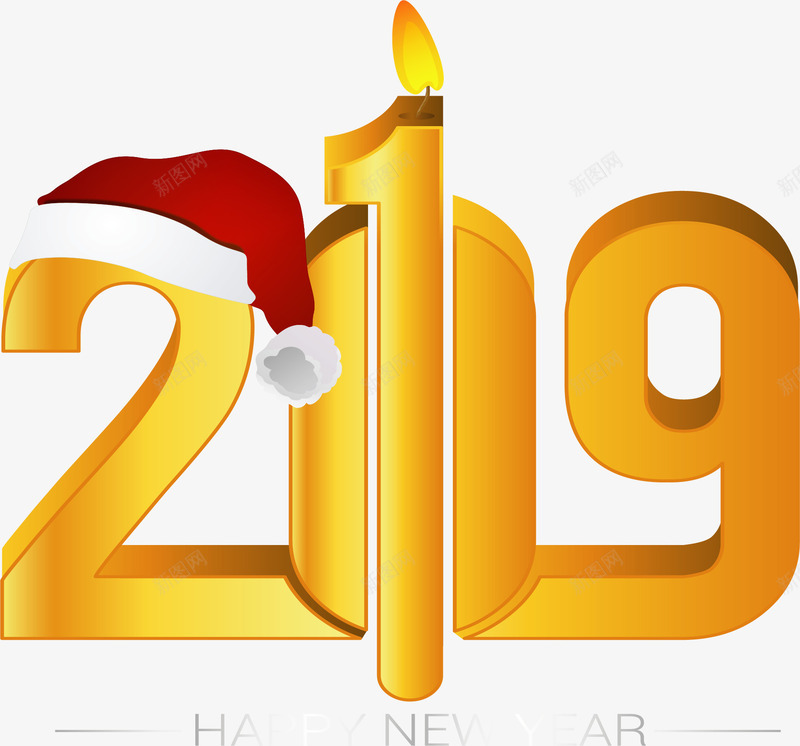 金色立体的2019年矢量图ai免抠素材_新图网 https://ixintu.com 2019 2019年 圣诞节 矢量png 立体2019 金色2019 矢量图