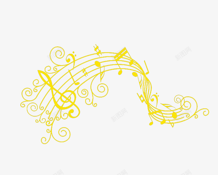 跳动的音符png免抠素材_新图网 https://ixintu.com 五线谱 音乐 音律节奏 音符