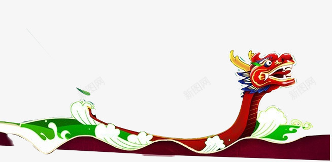 卡通版的龙舟png免抠素材_新图网 https://ixintu.com PNG素材 卡通 端午节 龙舟