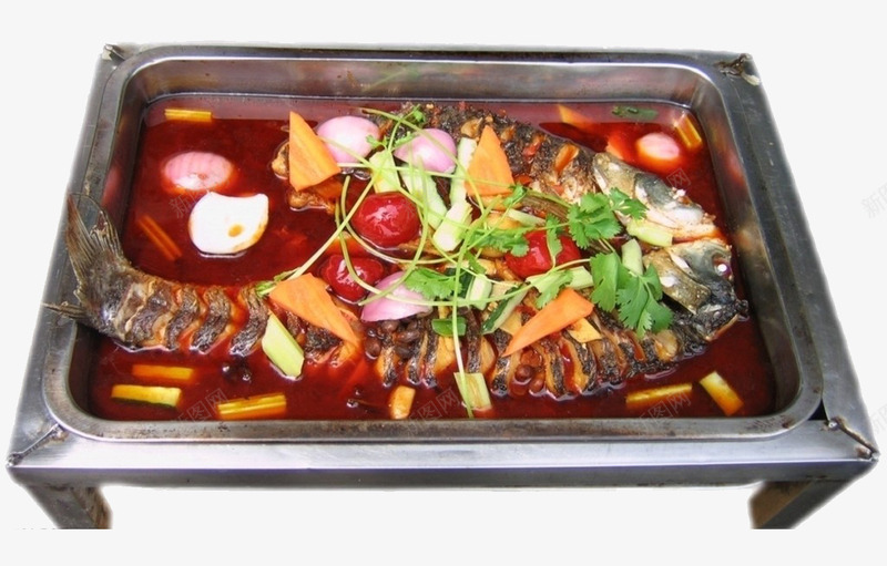 美味好吃的烤鱼png免抠素材_新图网 https://ixintu.com 川菜 烤鱼 美食 萝卜 辣椒