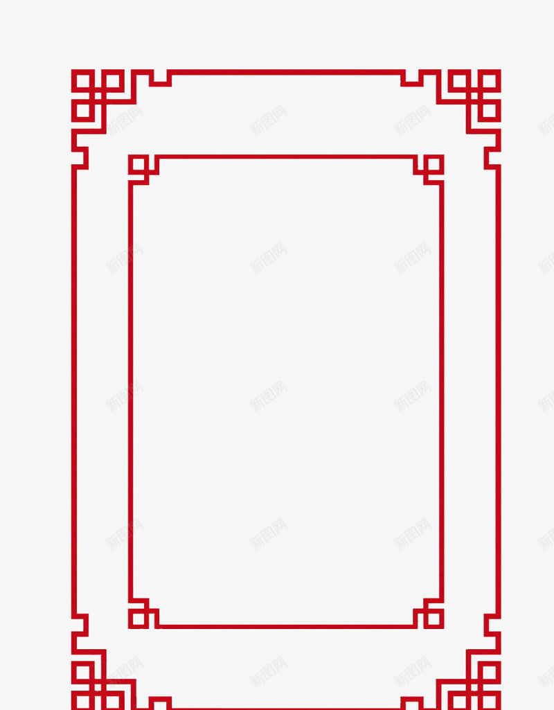 喜庆春节中国风线框png免抠素材_新图网 https://ixintu.com 中国风 中国风线框 喜庆 春节 边框