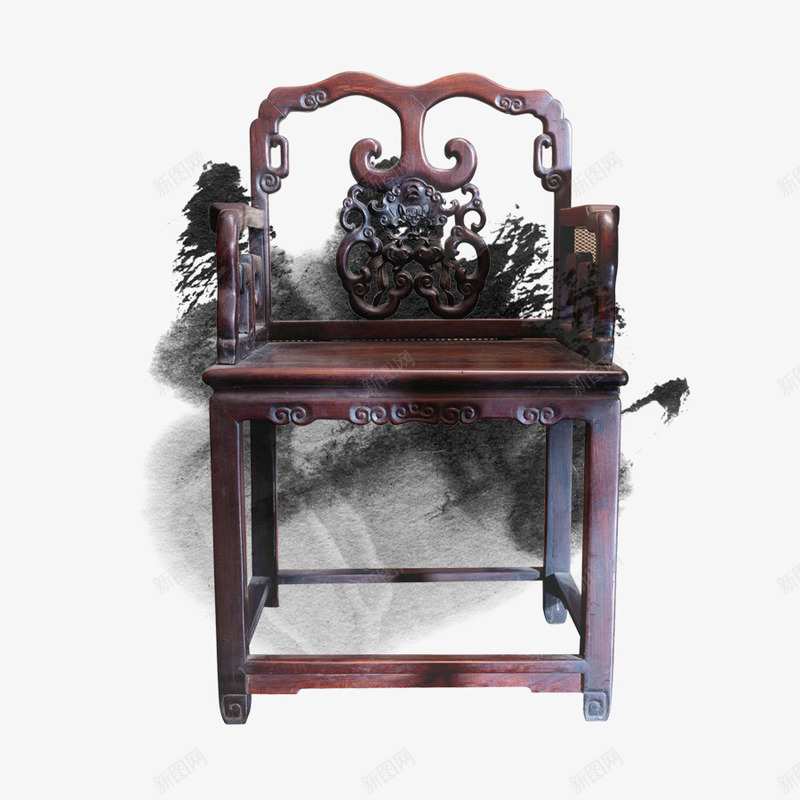 中国风古董太师椅png免抠素材_新图网 https://ixintu.com 中国风 古典文化 古董 国画 毛笔笔刷 水墨元素 青花瓷