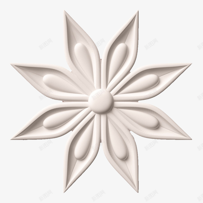 白色立体花瓣png免抠素材_新图网 https://ixintu.com 吊顶 奢华吊顶 欧式吊顶 白色 白色吊顶 白色立体花瓣 花纹