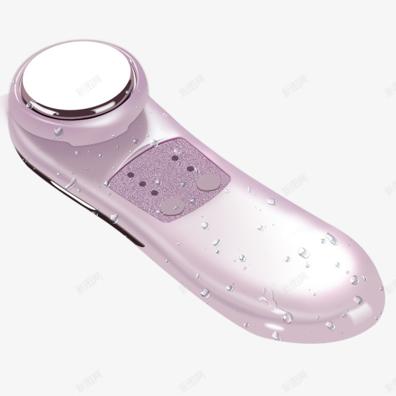 粉紫色洁面仪png免抠素材_新图网 https://ixintu.com 一台 卡通 女士用品 手绘 洁面仪 粉紫色 银色