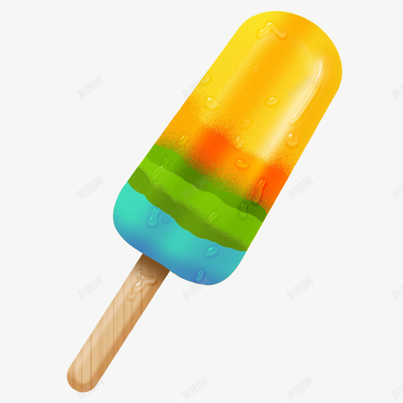 卡通雪糕png免抠素材_新图网 https://ixintu.com 冰棒 卡通 夏季 素材 雪糕