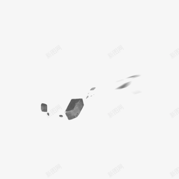 漂浮石头png免抠素材_新图网 https://ixintu.com 爆炸碎石 碎石 简约 陨石 黑色