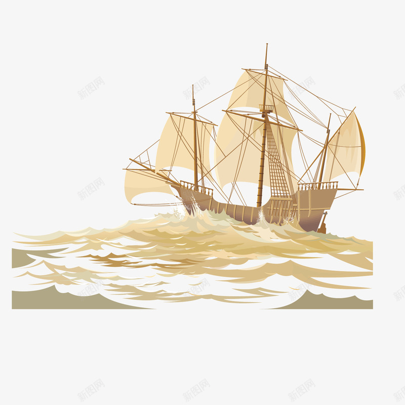 帆船海面海潮潮水png免抠素材_新图网 https://ixintu.com 帆船 海潮 海面 潮水