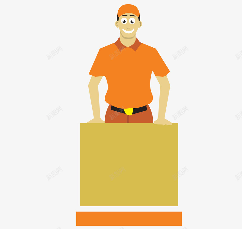 快递送货png免抠素材_新图网 https://ixintu.com 人物 卡通 提货 插画 搬运