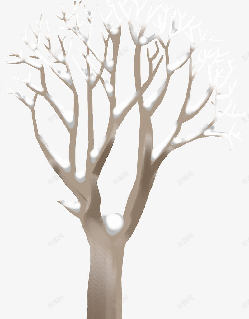 圣诞节棕色树枝雪花png免抠素材_新图网 https://ixintu.com 圣诞节 树枝 棕色 雪花
