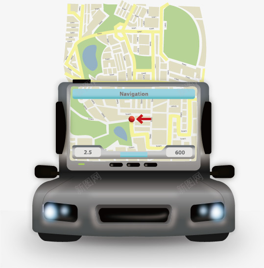 汽车导航png免抠素材_新图网 https://ixintu.com GPS 出行 地图 定位 导航仪 汽车导航 生活