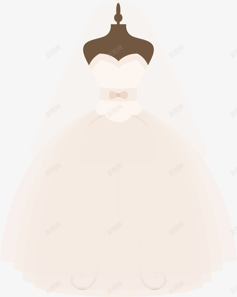 新婚美丽白色婚纱png免抠素材_新图网 https://ixintu.com 婚礼服饰 婚纱长裙 新婚婚纱 白色婚纱 结婚 美丽婚纱