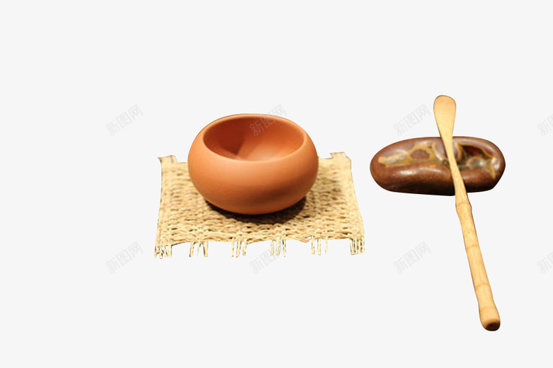 休闲用品png免抠素材_新图网 https://ixintu.com 杯垫 茶具 茶杯 装饰石