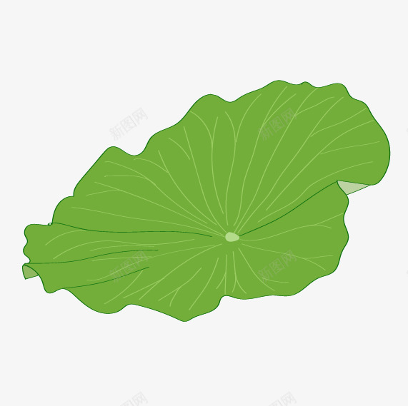 卡通荷叶插画装饰图案png免抠素材_新图网 https://ixintu.com 中国风荷花 夏日荷叶 立夏 绿色 荷花荷叶 露水