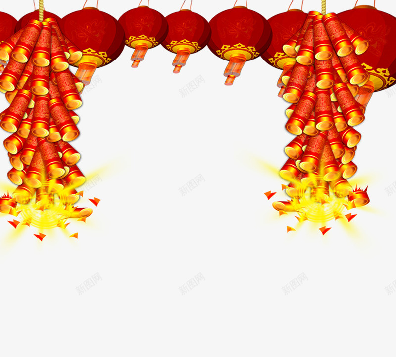 新婚礼炮png免抠素材_新图网 https://ixintu.com 大红 礼炮 结婚