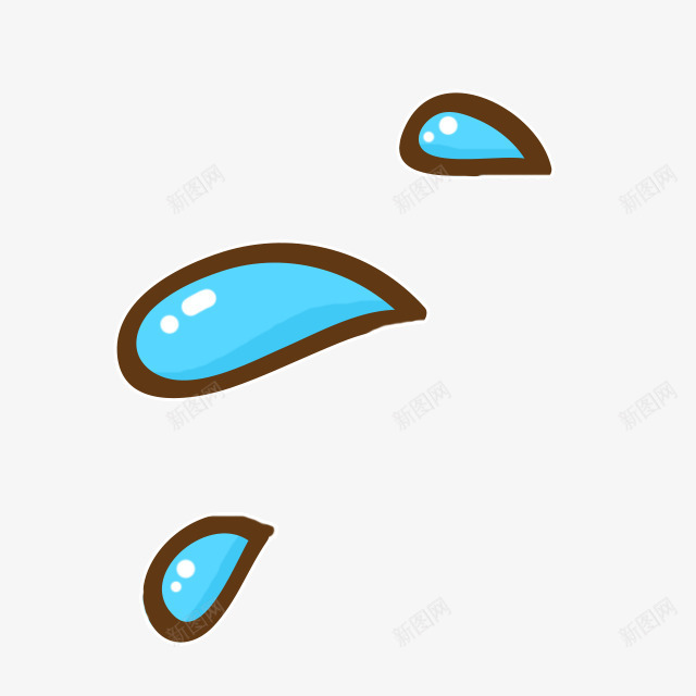 蓝色卡通水滴png免抠素材_新图网 https://ixintu.com PNG 卡通 水滴 水滴飞溅 蓝色