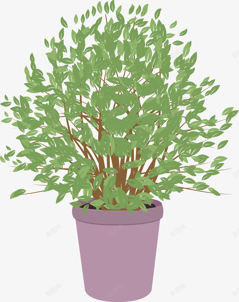卡通茂盛盆栽植物png免抠素材_新图网 https://ixintu.com 北欧盆栽 扁平化盆栽 景观 植物 盆栽植盆栽 盆栽矢量图 矢量盆栽物 花 花朵