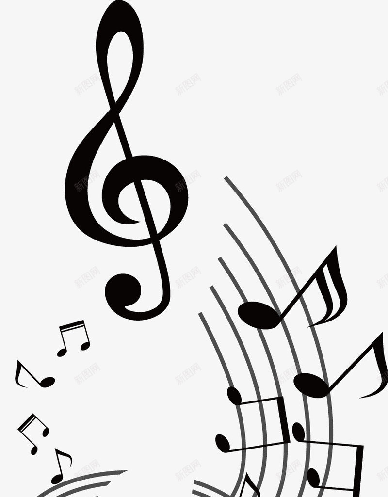 音符旋律图png免抠素材_新图网 https://ixintu.com 休止符 旋律 歌曲 爱的旋律 线谱 音乐 音乐符号 音符 音符乐章 音符矢量 黑白