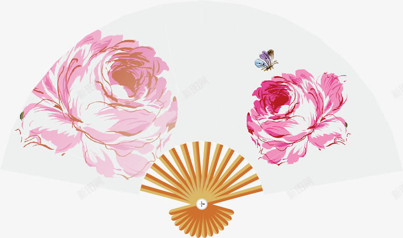菊花广场舞蹈扇子矢量图ai免抠素材_新图网 https://ixintu.com 中国风扇子 中式 古典扇子 古风扇子 广场舞扇子 广场舞蹈扇子 水墨扇子 花朵 矢量图