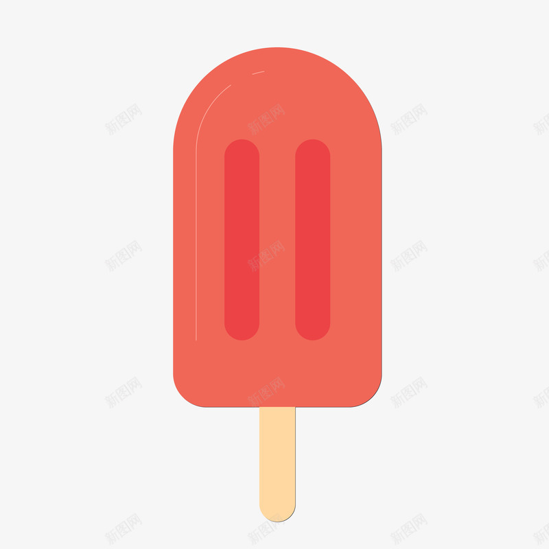 卡通红色的冰棒png免抠素材_新图网 https://ixintu.com 冰棒 卡通 扁平化 红色 雪糕 食物
