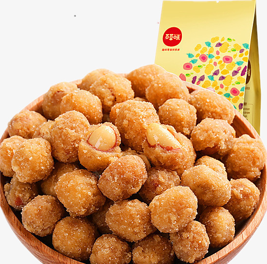 百草味花生豆png免抠素材_新图网 https://ixintu.com 产品实物 休闲零食 好吃 香酥
