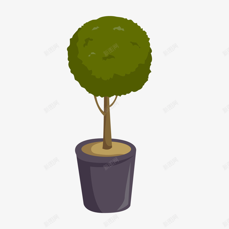 卡通盆栽植物矢量图ai免抠素材_新图网 https://ixintu.com 卡通 摆件 植物设计 盆栽 绿色 花店 矢量图
