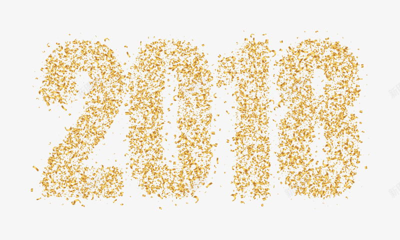 金色颗粒效果2018字体png免抠素材_新图网 https://ixintu.com 2018 2018创意字体 元旦快乐 吉祥狗年 年画 戊戌年 新年快乐 狗年 狗年促销 狗年大吉 狗年广告