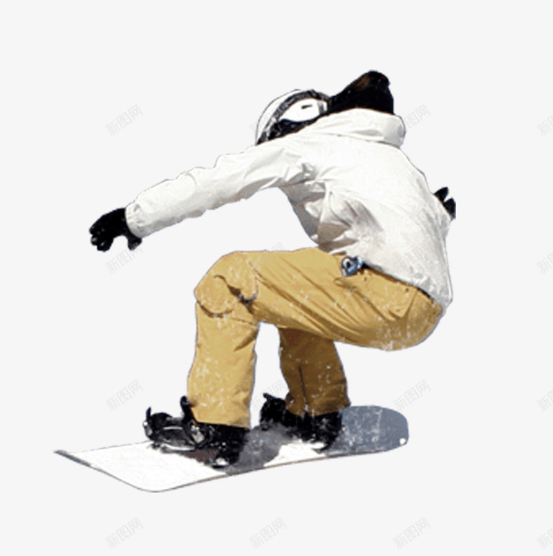 白衣服的滑雪者png免抠素材_新图网 https://ixintu.com 帽子 滑雪 滑雪板 滑雪橇 衣服 运动 雪花