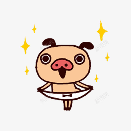 手绘卡通小猪闪光小猪png免抠素材_新图网 https://ixintu.com 卡通 小猪 手绘 手绘卡通小猪闪光小猪 闪光