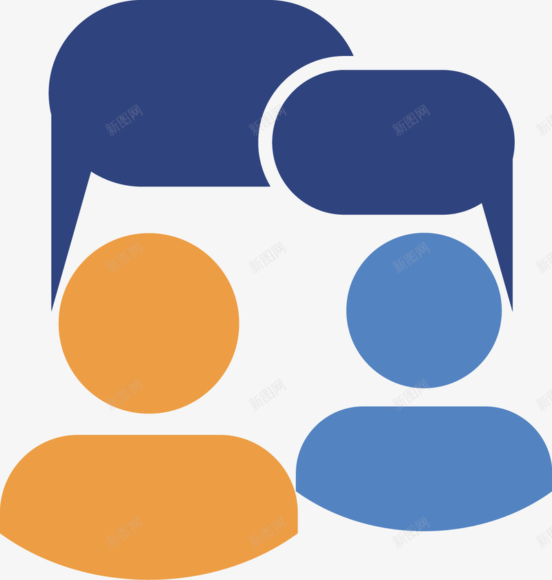 创意人偶头像说明图矢量图ai免抠素材_新图网 https://ixintu.com 云状 人口 关系 对比 逻辑 矢量图