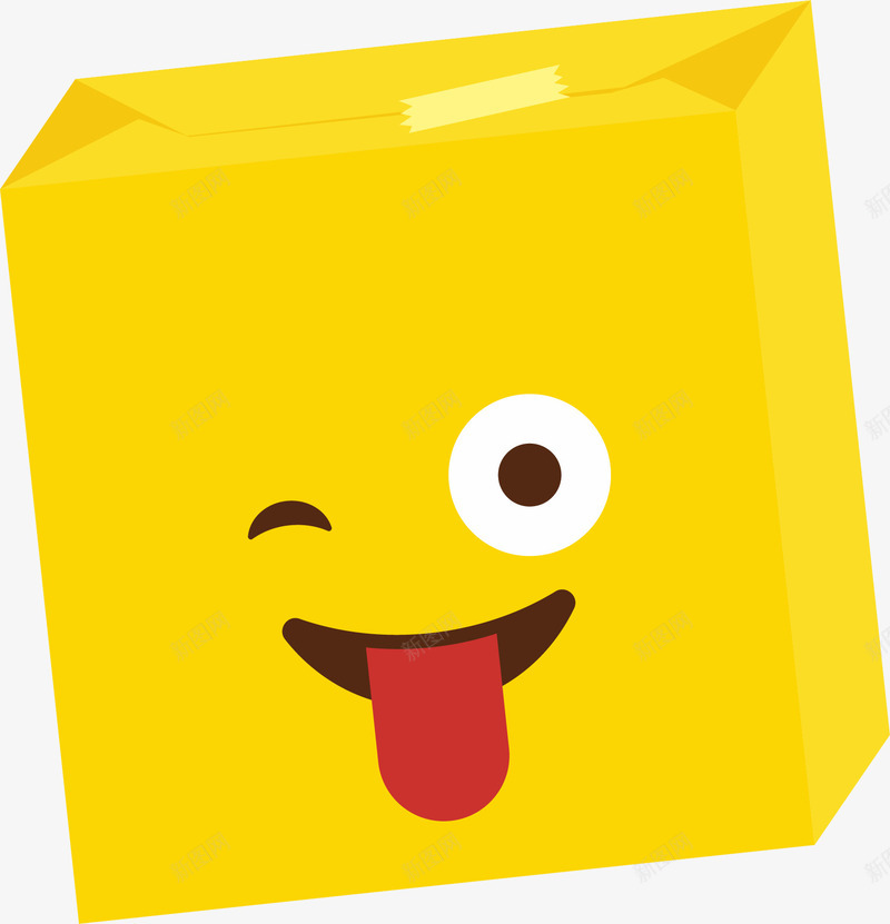吐舌头大方脸png免抠素材_新图网 https://ixintu.com emoji 卡通 吐舌头 大方脸 大黄脸 表情包
