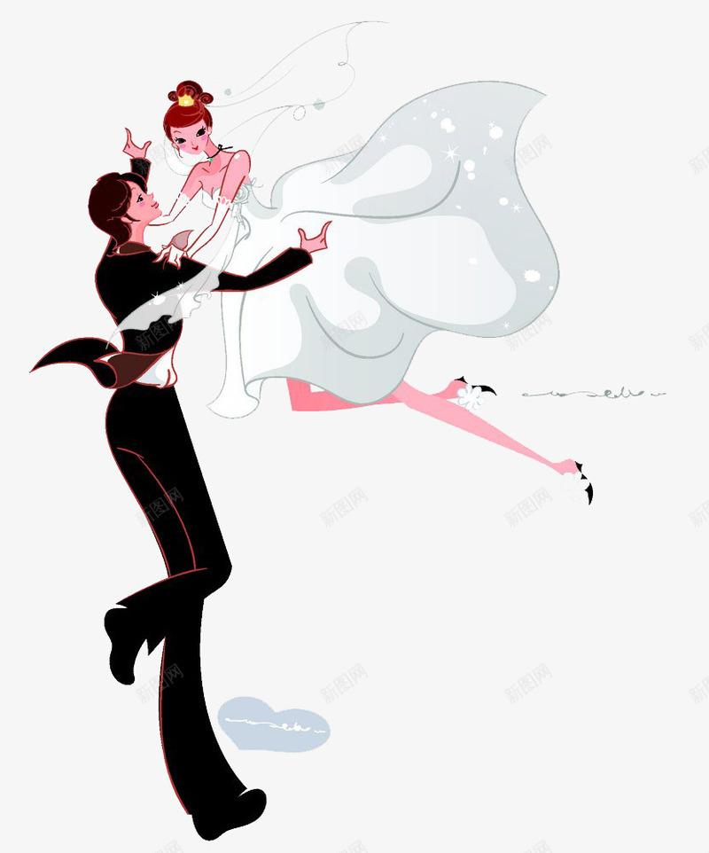 快乐幸福的新人png免抠素材_新图网 https://ixintu.com 幸福 快乐 新人 结婚