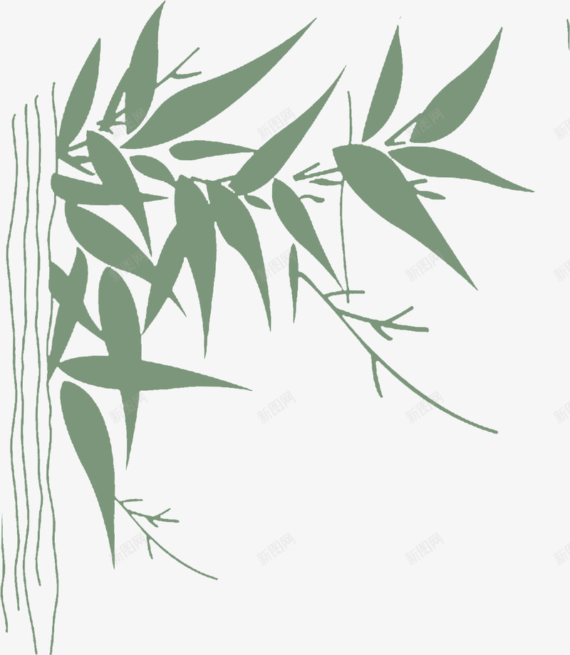 端午节竹子手绘竹叶png免抠素材_新图网 https://ixintu.com 手绘 端午节 竹叶 竹子