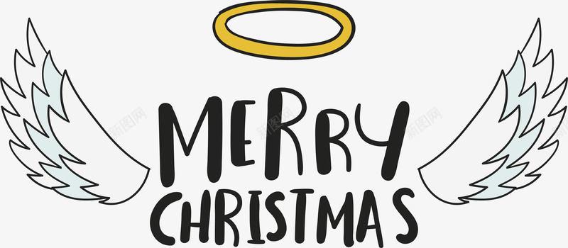 手绘翅膀天使矢量图ai免抠素材_新图网 https://ixintu.com merryChristmas 圣诞快乐 圣诞节 天使与魔鬼 天使光圈 矢量png 矢量图 翅膀 翅膀天使