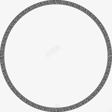 黑色中国风圆环图标图标