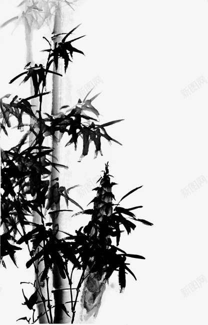 端午节水墨竹叶叶子png免抠素材_新图网 https://ixintu.com 叶子 水墨 端午节 竹叶