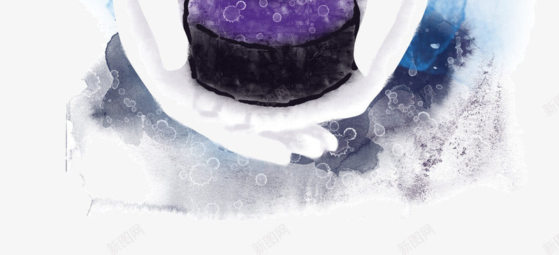 彩色水墨圈盆栽片png免抠素材_新图网 https://ixintu.com 彩色 彩色水墨 水墨 水墨彩色 水墨素材 盆栽