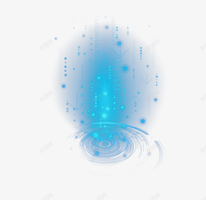 科技png免抠素材_新图网 https://ixintu.com 数字 数码 科技 箭头 蓝色光