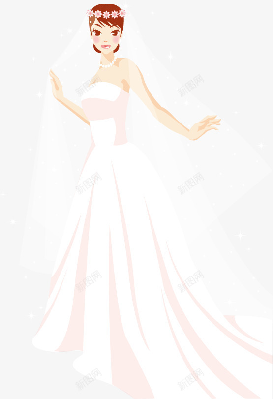 穿婚纱的新娘png免抠素材_新图网 https://ixintu.com 婚礼 婚纱 新娘 白纱 结婚