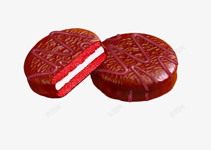 巧克力派片png免抠素材_新图网 https://ixintu.com 休闲零食 健康食品 奶油蛋黄派 小点心图片 巧克力皮