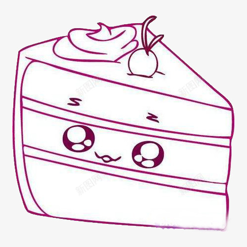 简笔画可爱小蛋糕png免抠素材_新图网 https://ixintu.com 三角形 可爱 奶油 小蛋糕 水果 甜点 蛋糕简笔 表情 面包