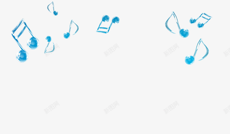 音符png免抠素材_新图网 https://ixintu.com 八分音符 蓝色 音乐元素 音符 音符花边