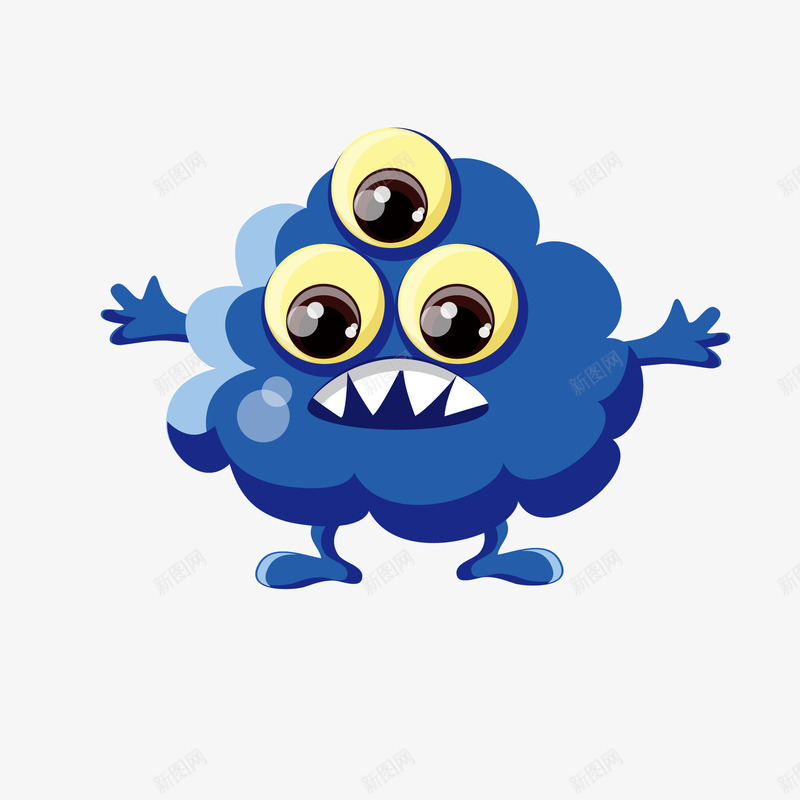 卡通病毒矢量图ai免抠素材_新图网 https://ixintu.com 创意卡通 卡通 卡通插图 怪兽 插图 病毒 细菌 矢量图