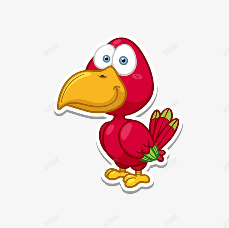 一只红色的小鸟图标png_新图网 https://ixintu.com 一只 图标 小鸟 红色
