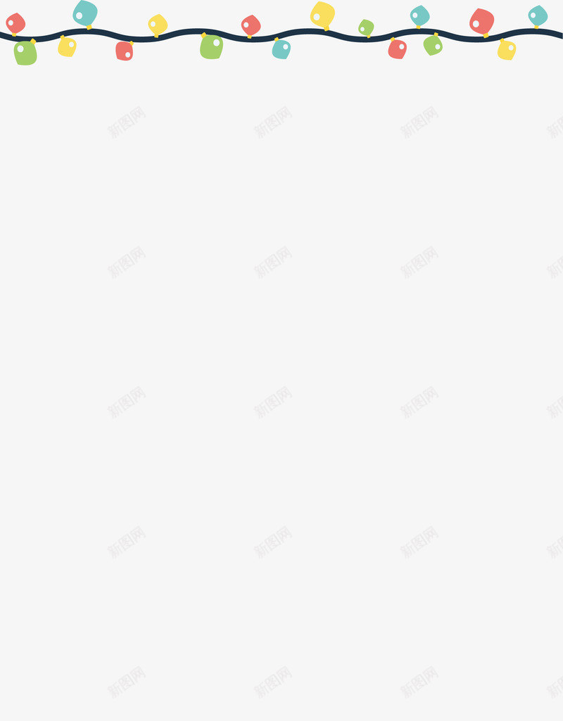 可爱彩灯边框png免抠素材_新图网 https://ixintu.com 圣诞彩灯 圣诞节 彩灯 彩灯边框 派对彩灯 矢量png